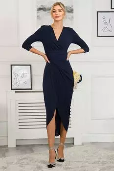 Облегающее платье Parris из джерси с драпировкой Jolie Moi, синий