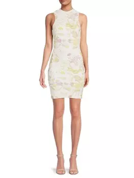 Облегающее платье с цветочным принтом Ted Baker London White