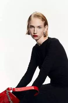 Облегающее платье с драпировкой H&M, черный