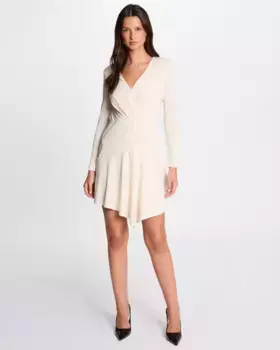 Облегающее платье с драпировкой Morgan, кремовый