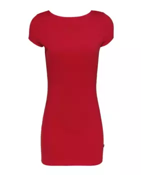 Облегающее платье с круглым вырезом и короткими рукавами Tommy Jeans, красный