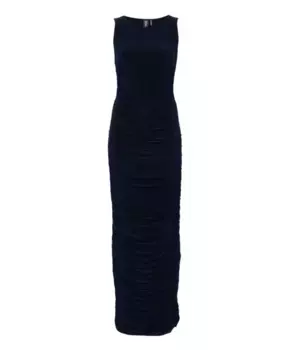 Облегающее платье с рюшами Norma Kamali, синий