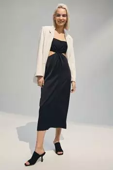 Облегающее платье с вырезами H&amp;M, черный