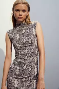 Облегающее платье со сборками H&M