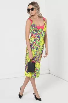 Облегающее платье Versace Jeans Couture, фуксия