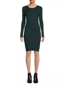 Облегающее платье в рубчик Saks Fifth Avenue Green bottle