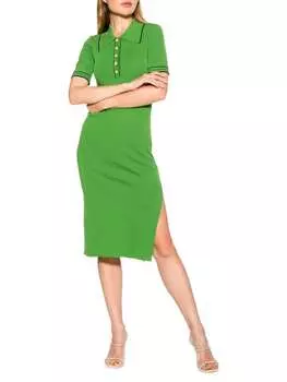 Облегающее повседневное платье dinah с воротником и пуговицами из искусственного жемчуга Alexia Admor Sage