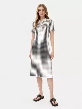 Облегающее трикотажное платье 4502085 Gant, белый