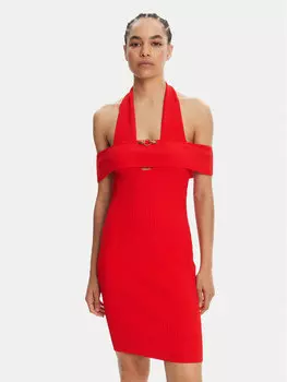 Облегающее трикотажное платье 78PAOM19 Just Cavalli, красный