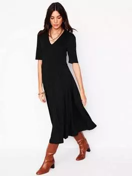 Облегающее трикотажное платье бетани Boden, черный