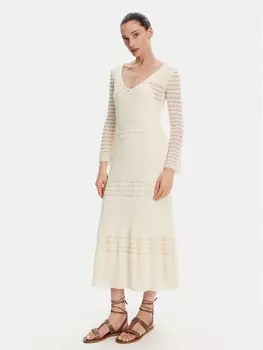 Облегающее трикотажное платье Paulina PL953712 Pepe Jeans, бежевый