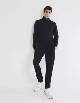 Облегающие эластичные текстурированные брюки-джоггеры River Island темно-синего цвета