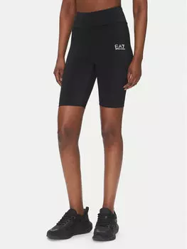Облегающие байкерские шорты 7W000511 AF12625 UC001 Ea7 Emporio Armani, черный
