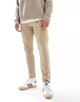Облегающие брюки-чинос бежевого цвета JJ Rebel