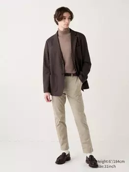 Облегающие брюки-чинос короткие Uniqlo, бежевый