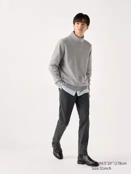 Облегающие брюки-чинос короткие Uniqlo, серый