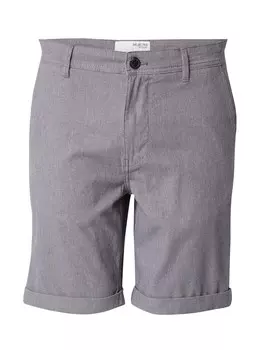 Облегающие брюки-чинос SELECTED HOMME SLHLUTON, серый