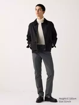 Облегающие брюки-чинос Uniqlo, серый