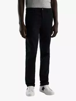 Облегающие брюки-чиносы Benetton, черный