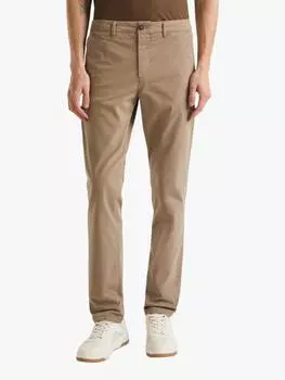 Облегающие брюки-чиносы Benetton, серо-коричневый
