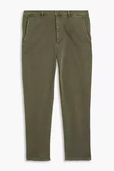 Облегающие брюки чиносы Fit 2 Action из твила из смесового хлопка RAG & BONE, зеленый