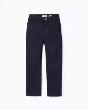 Облегающие брюки-чиносы из твила для мальчиков Zippy, темно-синий