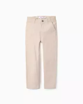 Облегающие брюки-чиносы из твила для мальчиков Zippy, светло-серый
