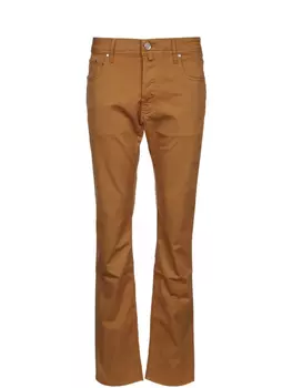 Облегающие брюки-чиносы Jacob Cohn, коричневый
