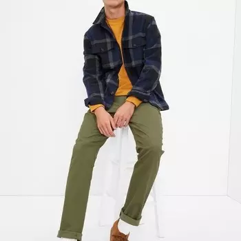 Облегающие брюки из эластичного хлопка Gap, зеленый