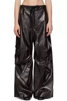 Облегающие брюки из искусственной кожи Mm6 Maison Margiela, цвет burgundy