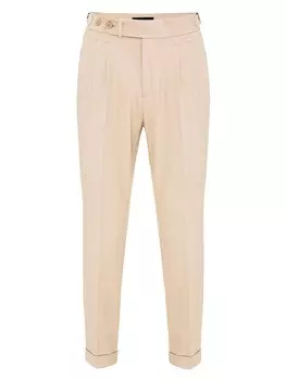 Облегающие брюки в складку спереди Antioch, песочный