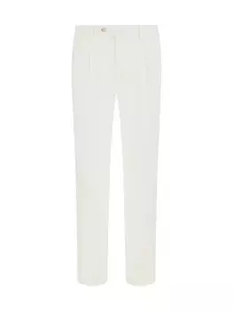 Облегающие брюки в складку спереди Boggi Milano B Sustainable, белый