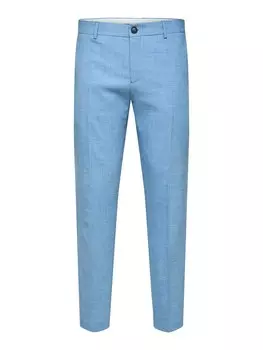 Облегающие брюки в складку спереди SELECTED HOMME SLHOasis, светло-синий