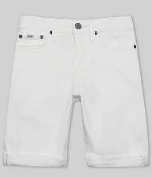 Облегающие джинсовые шорты из эластичного эластичного денима Polo Ralph Lauren Big Boys 8–20 Sullivan, белый
