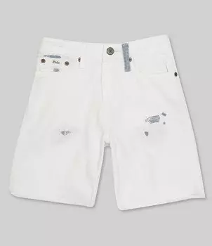 Облегающие джинсовые шорты с потертостями Polo Ralph Lauren Big Boys 8-20 Sullivan, белый