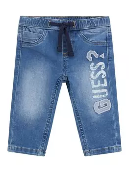 Облегающие джинсы GUESS, синий деним