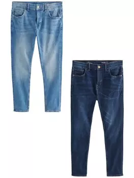 Облегающие джинсы Next, цвет Light blue/Dark blue