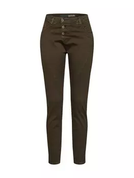 Облегающие джинсы PLEASE, оливковый