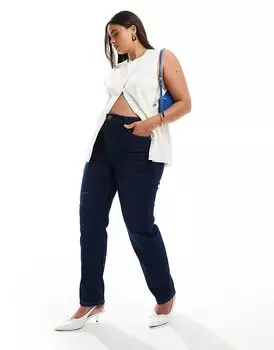 Облегающие джинсы синего цвета Yours