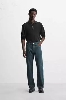 Облегающие джинсы ZARA, цвет Blue/Green
