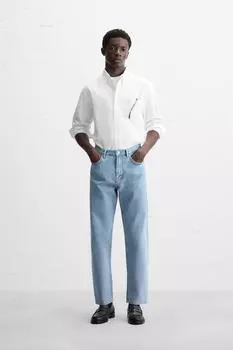 Облегающие джинсы ZARA, средне-синий