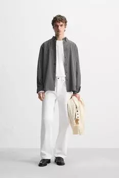 Облегающие джинсы ZARA, устрично-белый