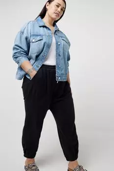 Облегающие джоггеры с манжетами River Island, черный
