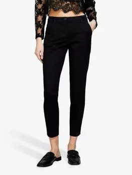 Облегающие габардиновые брюки-чинос SISLEY, черный