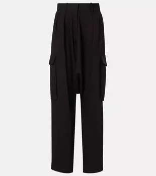 Облегающие карго-штаны с завышенной талией Loewe, черный