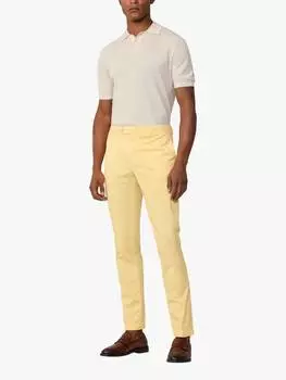 Облегающие кенсингтонские брюки-чинос Hackett London, цвет Soft Yellow