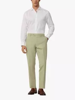 Облегающие кенсингтонские брюки-чинос Hackett London, цвет Sage Green