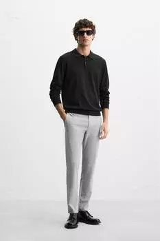 Облегающие комфортные брюки ZARA, серый марл