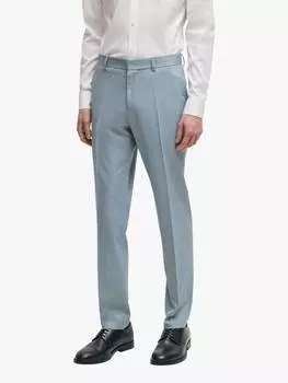 Облегающие костюмные брюки HUGO BOSS, светло-синий