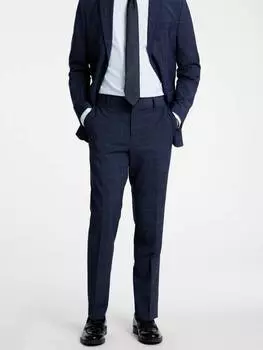Облегающие костюмные брюки SELECTED HOMME, цвет Navy Check